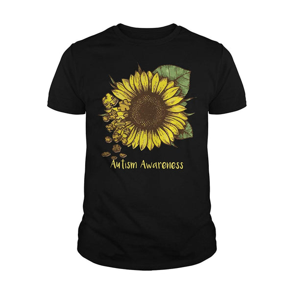 Sleeky Autism Awareness Sunflower T-Shirt