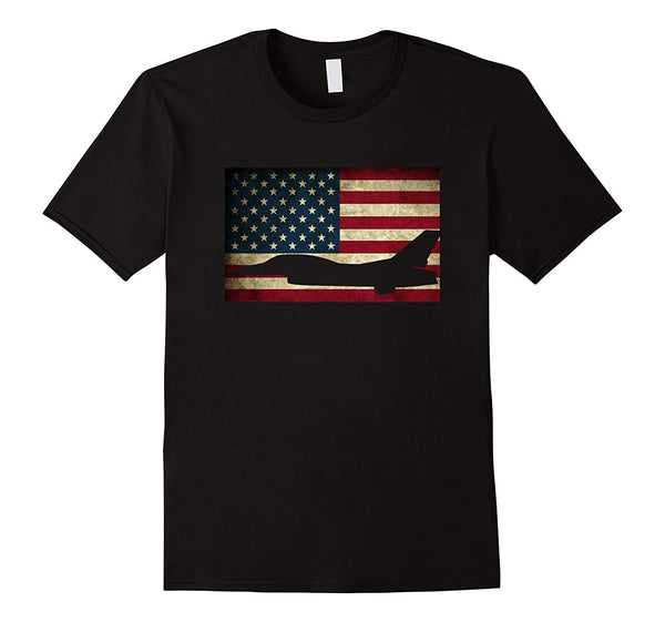 Labor Day Flag F-16 Fighter Jet T Shirt Patriotic Tee