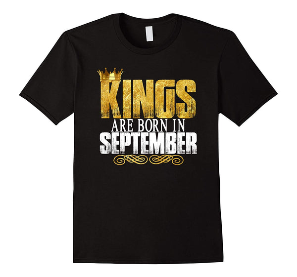 Kings Are Born In September T Shirt Men's Birthday Gift