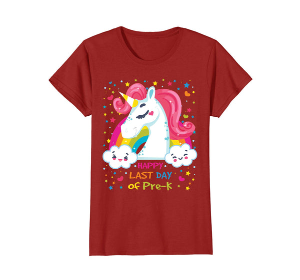 Happy Last Day Of Pre-K Teacher Student Unicorn Gift Shirt