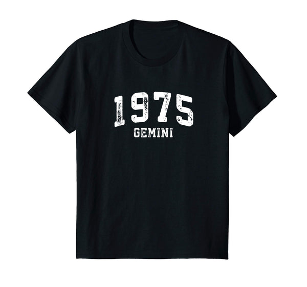 43rd Birthday Gift: Vintage 1975 Gemini Zodiac Pride T Shirt