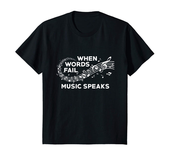 When Words Fail, Music Speak Graphic Novelty Shirt