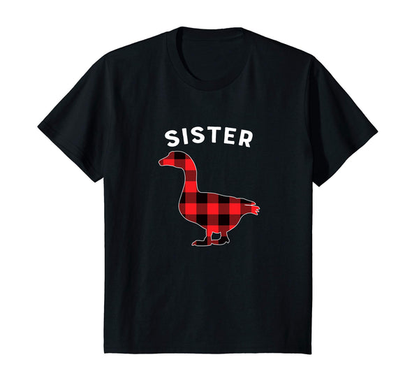 Sister Goose Cute Plaid Animal Novelty T Shirt