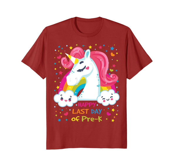 Happy Last Day Of Pre-K Teacher Student Unicorn Gift Shirt