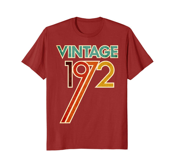 Vintage 70s Design 1972 Birthday T Shirt 46th 46 Years Old