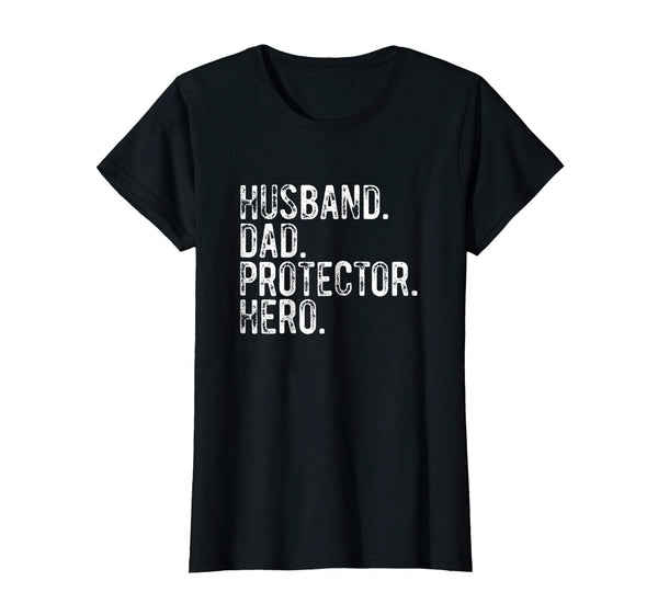 Husband Dad Protector Hero Shirt Funny Dad T-Shirt Gift