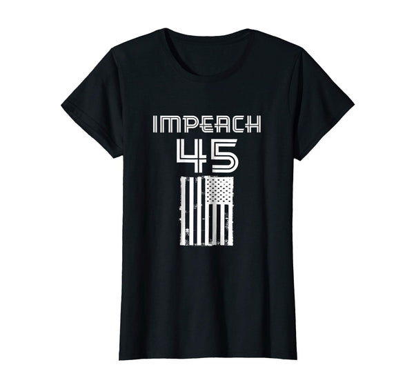 Impeach 45 T Shirt Political Impeach Trump US Flag Tee