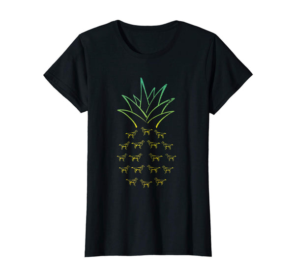 Pineapple Flat-Coated Retriever Funny T-Shirt