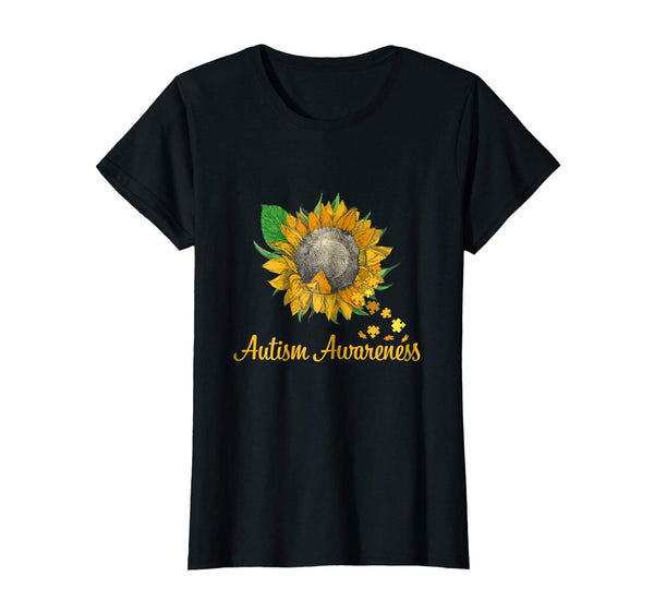 Autism Awareness Sunflower Gift For Autism Supports T-shirt
