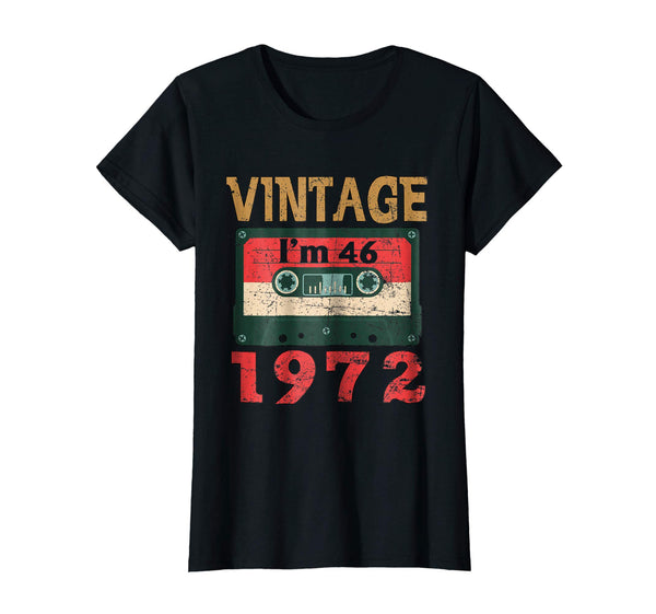 46th Birthday Gift Vintage 1972 Year Old Mixtape T-Shirt