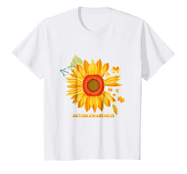 Autism Awareness Sunflower T-shirt Impressive Pieces Puzzle