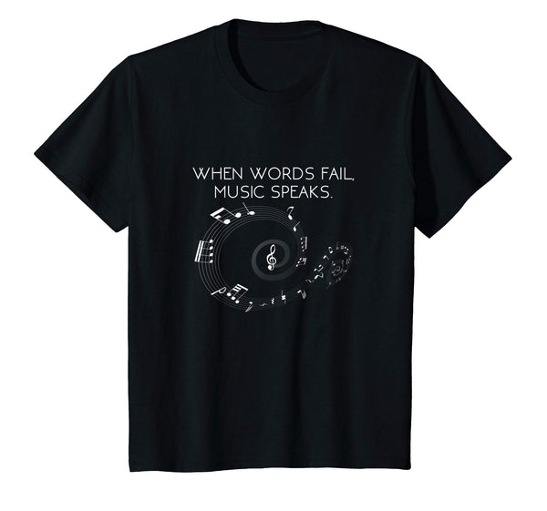 When Words Fail, Music Speak Graphic Novelty Gift Shirt