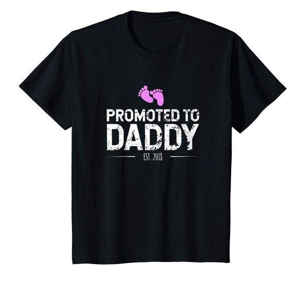 Mens Promoted To Daddy Shirt 2018 First Time New Dad Gift