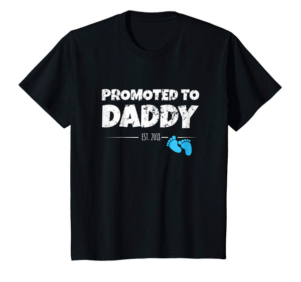 Mens Promoted To Daddy Shirt 2018 First Time New Dad Gift