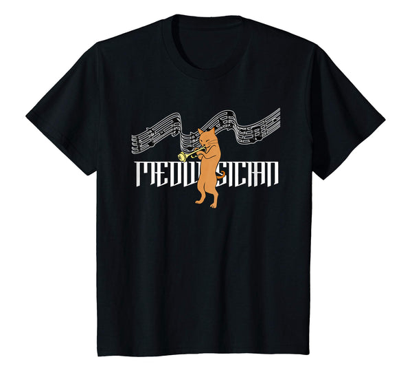 Music Cat Shirt - Music Notes Kitty Lover Trumpet Meowsician