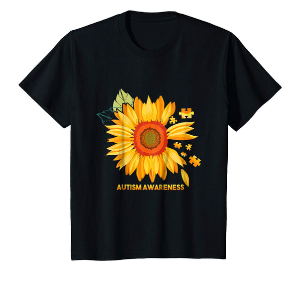 Autism Awareness Sunflower T-shirt Impressive Pieces Puzzle