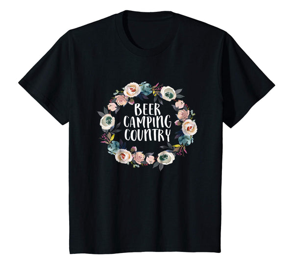 Beer Camping Country Novelty Music Floral Women's Shirt