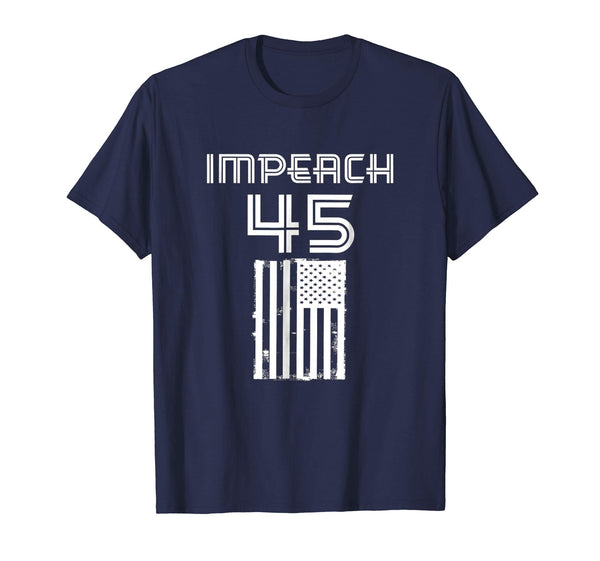 Impeach 45 T Shirt Political Impeach Trump US Flag Tee