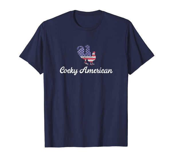 Cocky American Funny 4th Of July Chicken Lover Gift Shirt