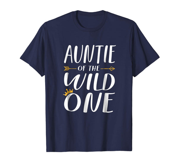 Funny Shirt Cute Auntie Of The Wild One Thing 1st Birthday