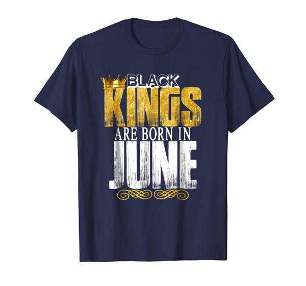 Black Kings Are Born In June Novelty Shirt Men's Birthday