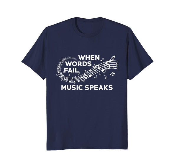 When Words Fail, Music Speak Graphic Novelty Shirt
