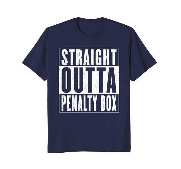 Straight Outta The Penalty Box Shirt Funny Retro Hockey Gift