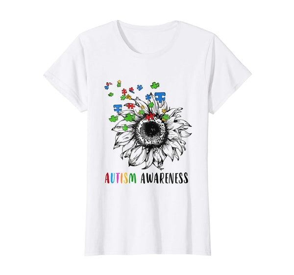 Autism Awareness Shirt Puzzle Sunflower Lover Parents Day