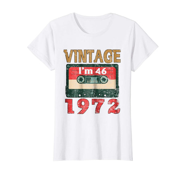 46th Birthday Gift Vintage 1972 Year Old Mixtape T-Shirt