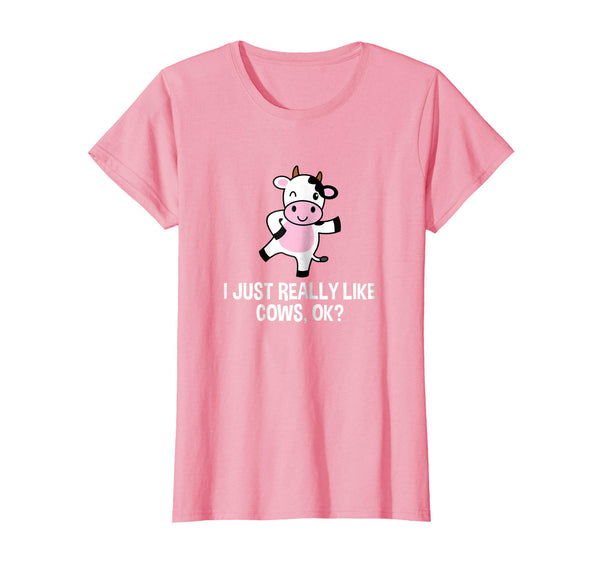I Just Really Like Cows Ok Funny Kids Birthday Shirt Gift