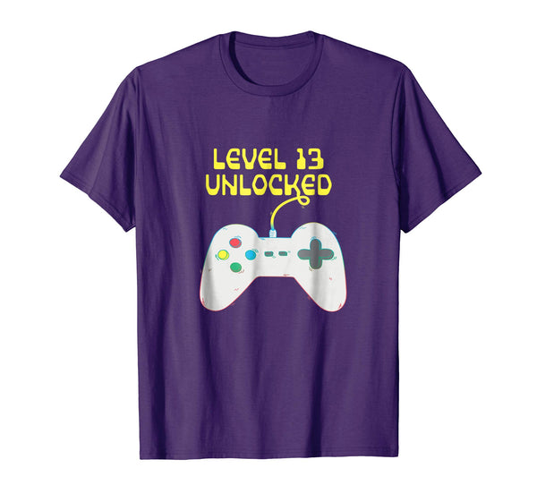 13th Birthday Level 13 Unlocked Funny Gamer Gift T Shirt