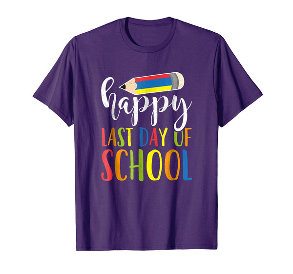 Happy Last Day Of School Shirt Teacher Student Crayon Gift