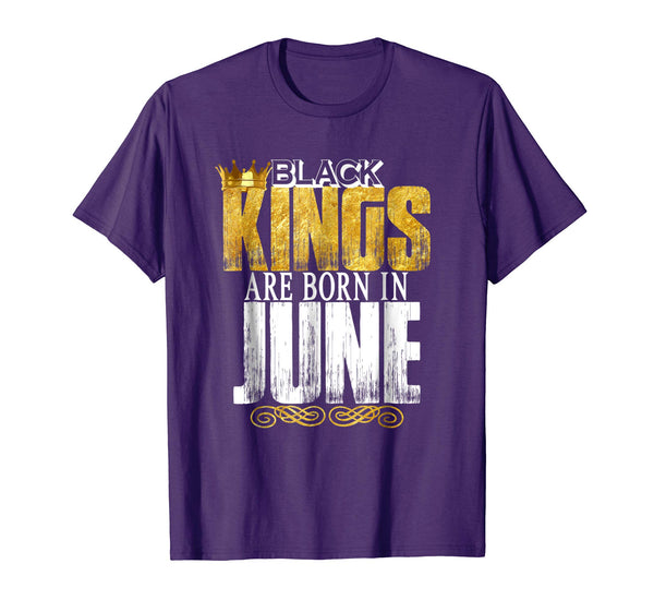 Black Kings Are Born In June Novelty Shirt Men's Birthday