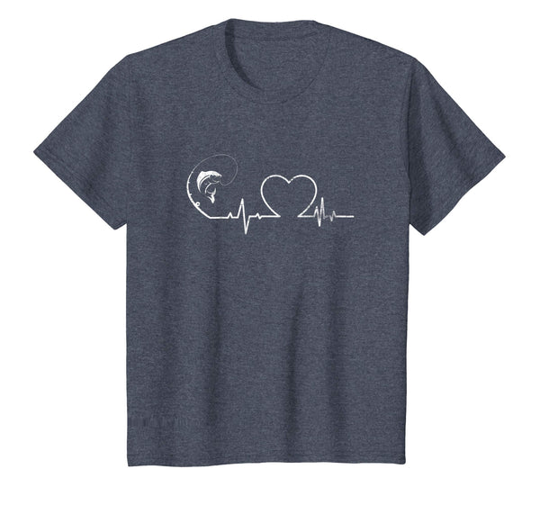 Heartbeat Fishing Funny Cool Fisherman Rod Fish Shirt