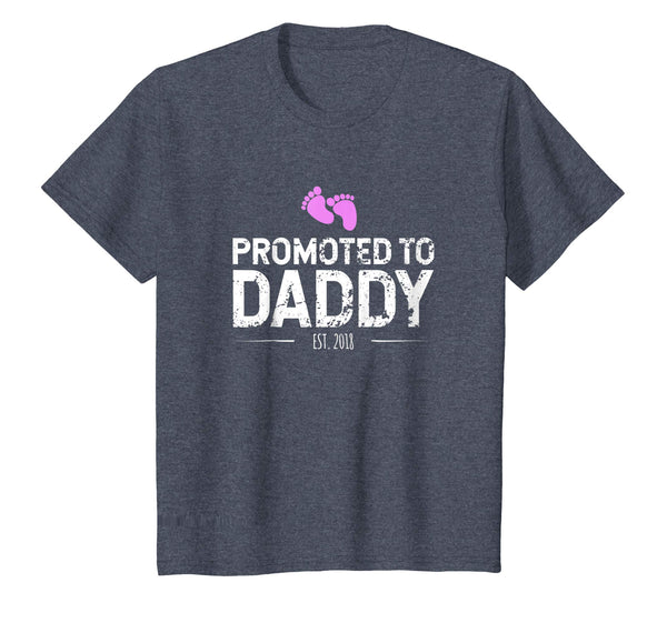 Mens Promoted To Daddy Shirt 2018 First Time New Dad Gift