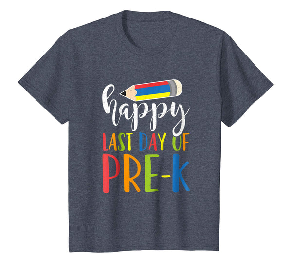 Happy Last Day Of Pre-K Shirt Teacher Student Grad Crayon