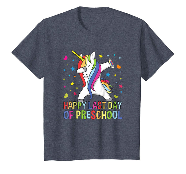 Happy Last Day Of Preschool Teacher Student Unicorn Shirt