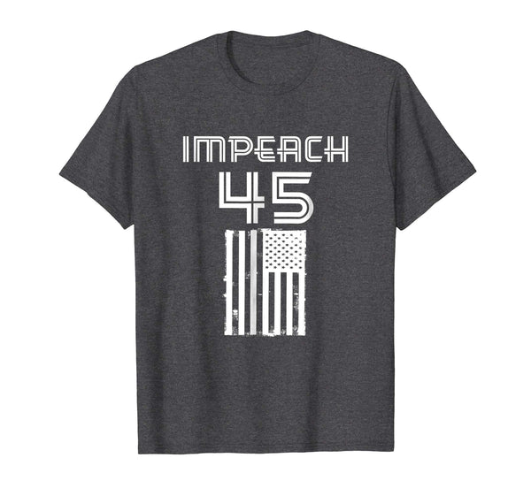 Impeach 45 T Shirt Political Impeach Trump US Flag Tee