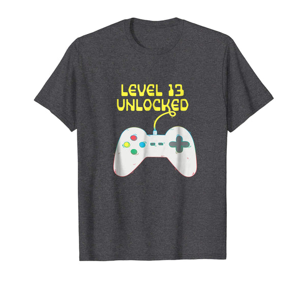 13th Birthday Level 13 Unlocked Funny Gamer Gift T Shirt