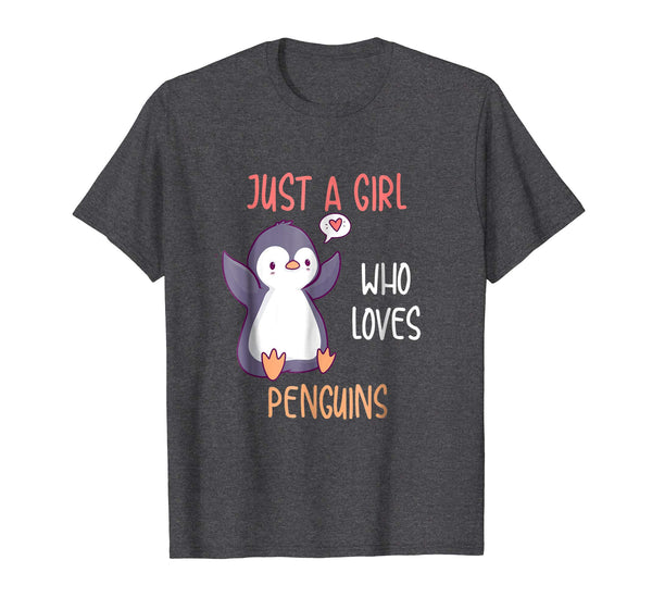 Just A Girl Who Loves Penguins Shirt, Funny Penguins TShirt