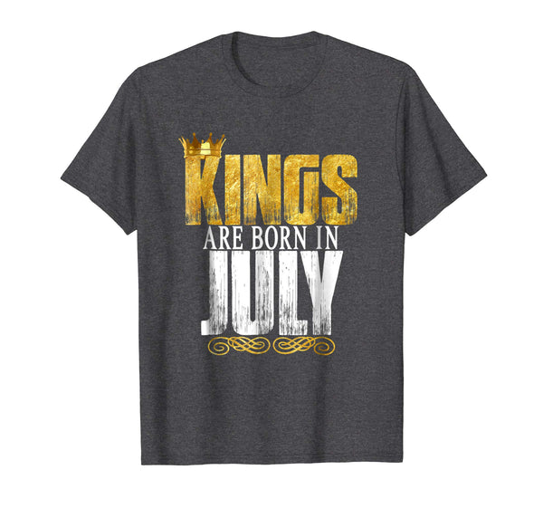 Kings Are Born In July Novelty Shirt Men's Birthday Gift