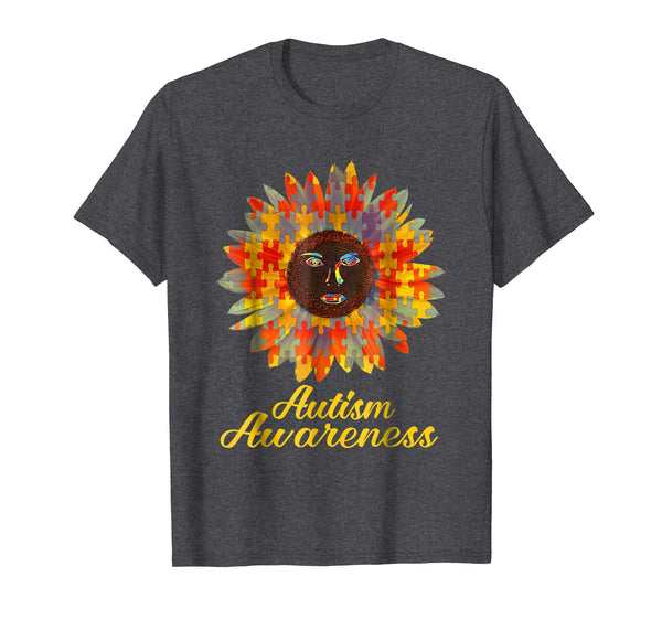 Autism Awareness Sunflower Gift For Autism Supports T-shirt