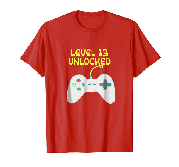 13th Birthday Level 13 Unlocked Funny Gamer Gift T Shirt