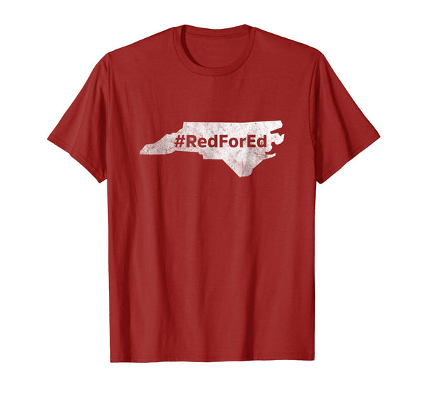 Red For Ed Teacher T-Shirt North Carolina Strike Protest