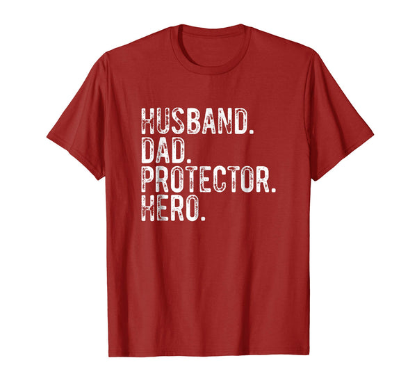 Husband Dad Protector Hero Shirt Funny Dad T-Shirt Gift