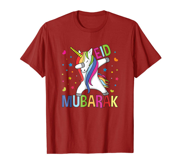 Eid Mubarak Dabbing Unicorn Arabic Muslim Islam Shirt