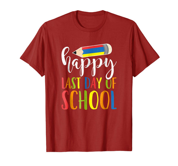 Happy Last Day Of School Shirt Teacher Student Crayon Gift