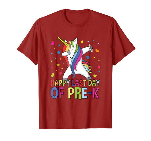 Happy Last Day Of Pre-K Teacher Student Grad Unicorn Shirt