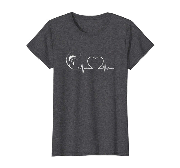 Heartbeat Fishing Funny Cool Fisherman Rod Fish Shirt