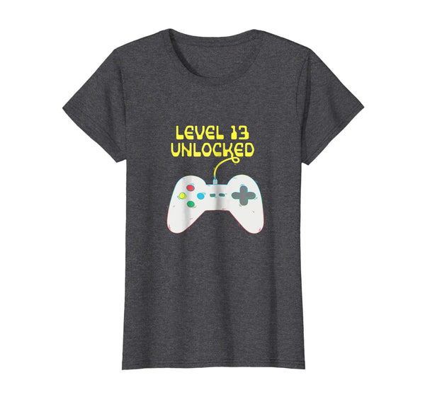 13th Birthday Level 13 Unlocked Funny Gamer Gift T Shirt